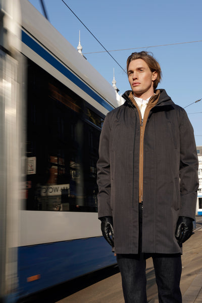 Waterproof Tailored Fit Parka | Grey Melange