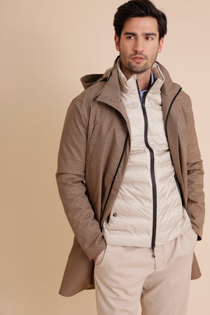 Waterproof Tailored Fit Parka | Houndstooth Check