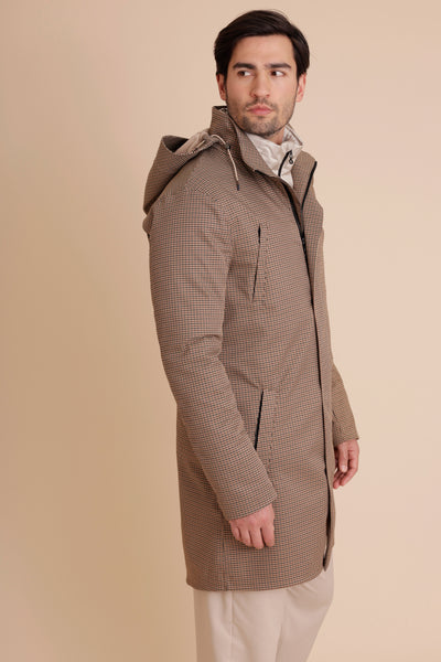 Waterproof Tailored Fit Parka | Houndstooth Check