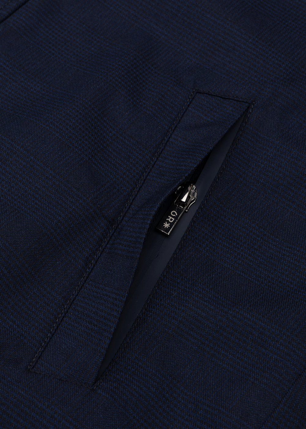 Waterproof Tailored Fit Parka | Navy Check