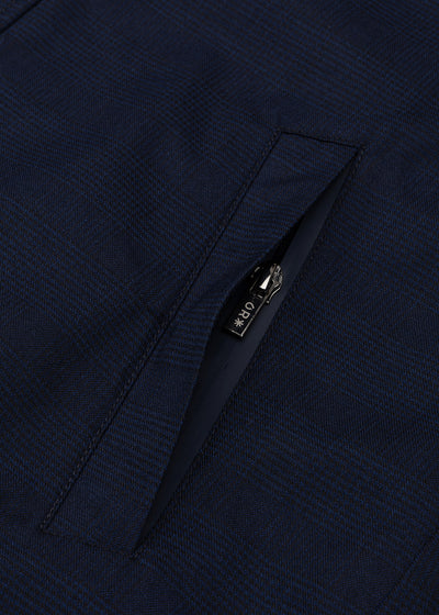 Waterproof Tailored Fit Parka | Navy Check