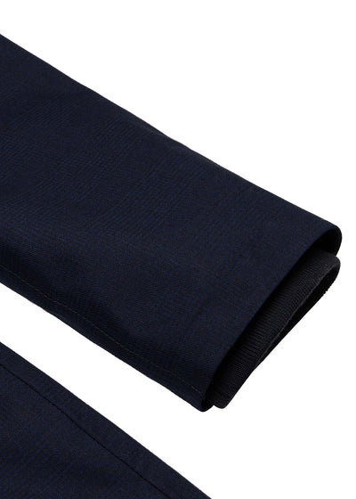 Waterproof Tailored Fit Parka | Navy Check