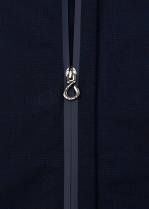 Waterproof Tailored Fit Parka | Navy Check