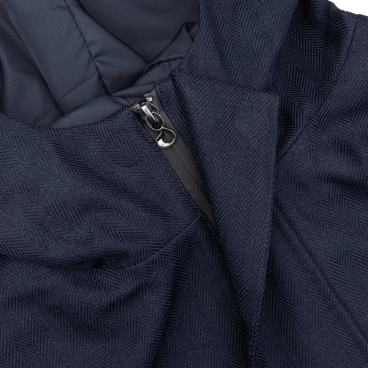 Waterdichte Getailleerde Parka | Navy Visgraat