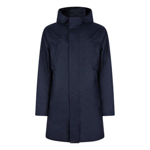 Waterdichte Getailleerde Parka | Navy Visgraat