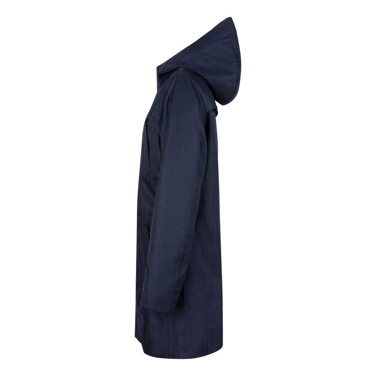 Waterdichte Getailleerde Parka | Navy Visgraat