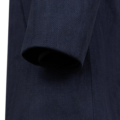 Waterdichte Getailleerde Parka | Navy Visgraat