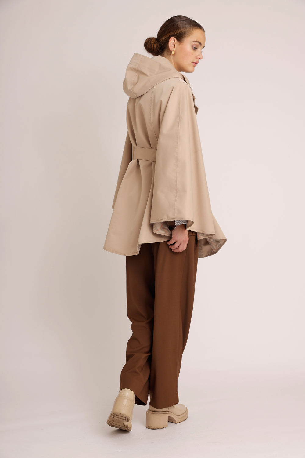 Waterproof Poncho Cape  | Beige