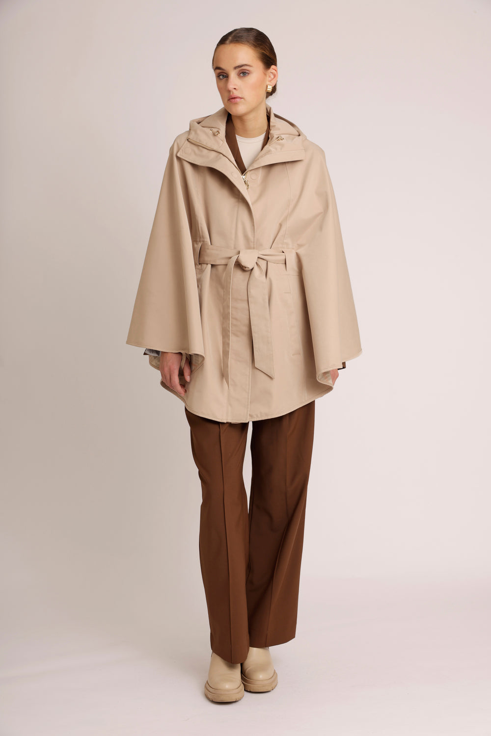 Waterproof Poncho Cape  | Beige