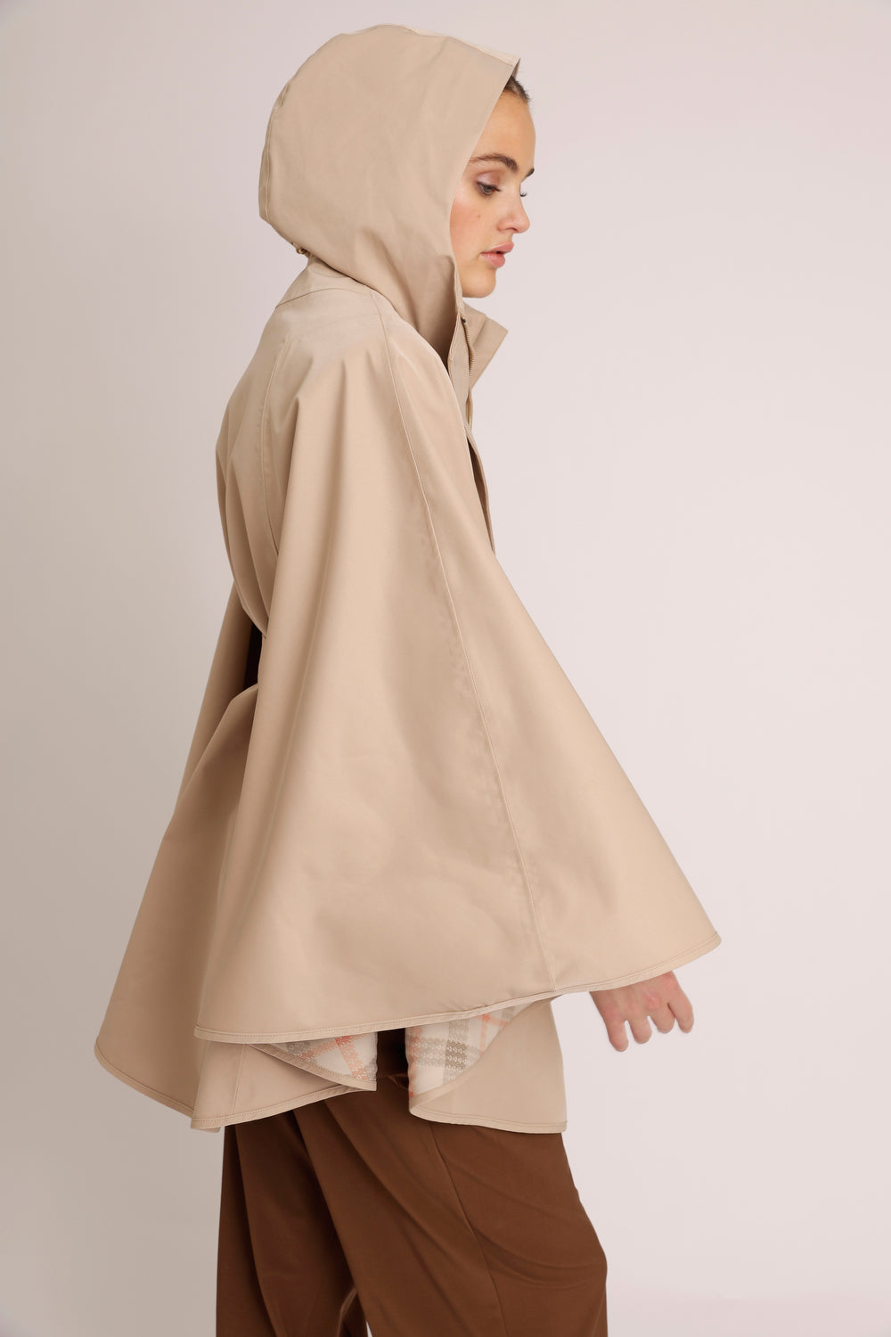 Waterproof Poncho Cape  | Beige