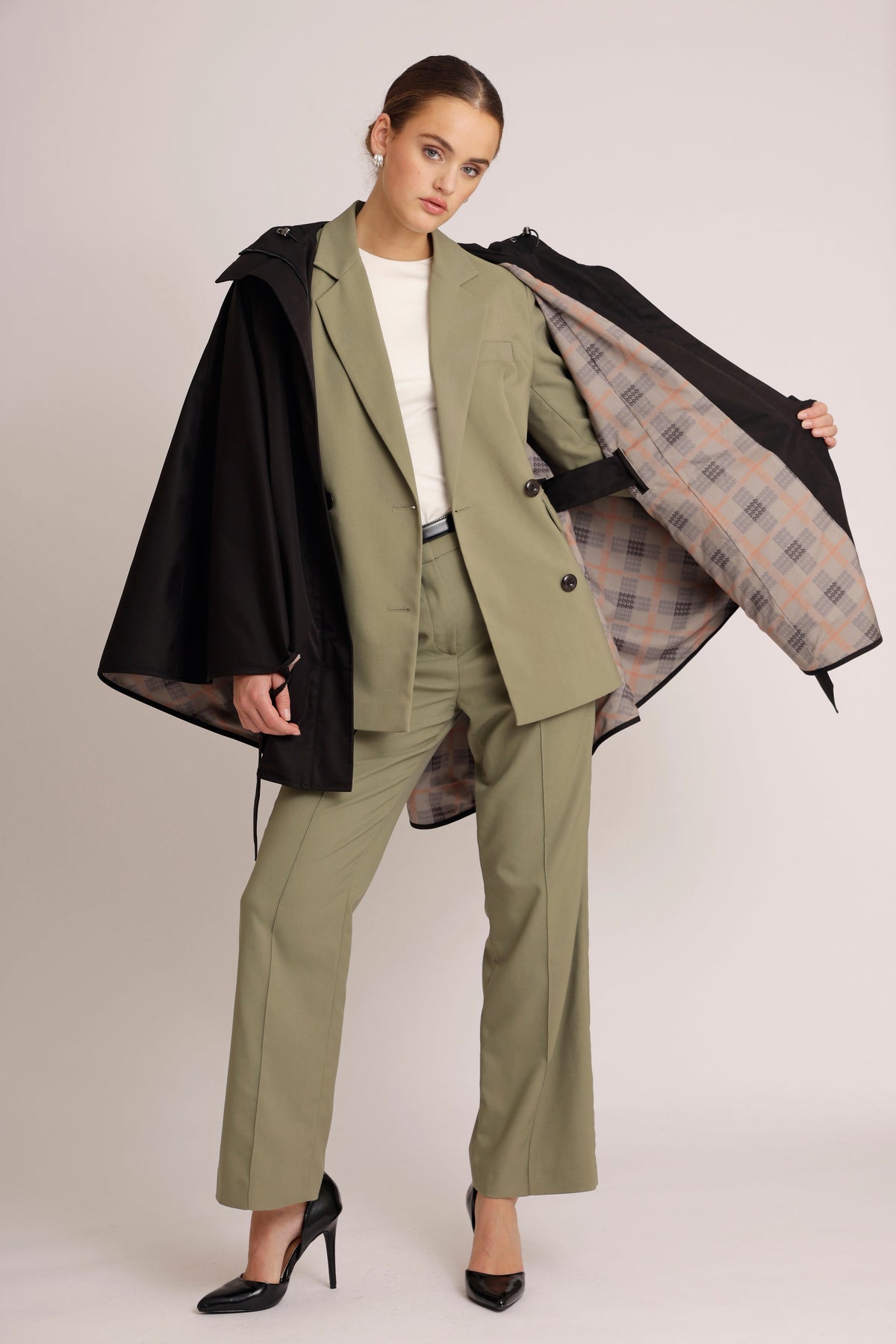 Waterproof Poncho Cape  | Black