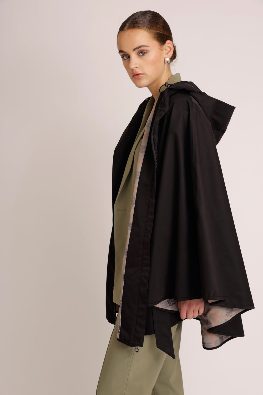 Waterproof Poncho Cape  | Black