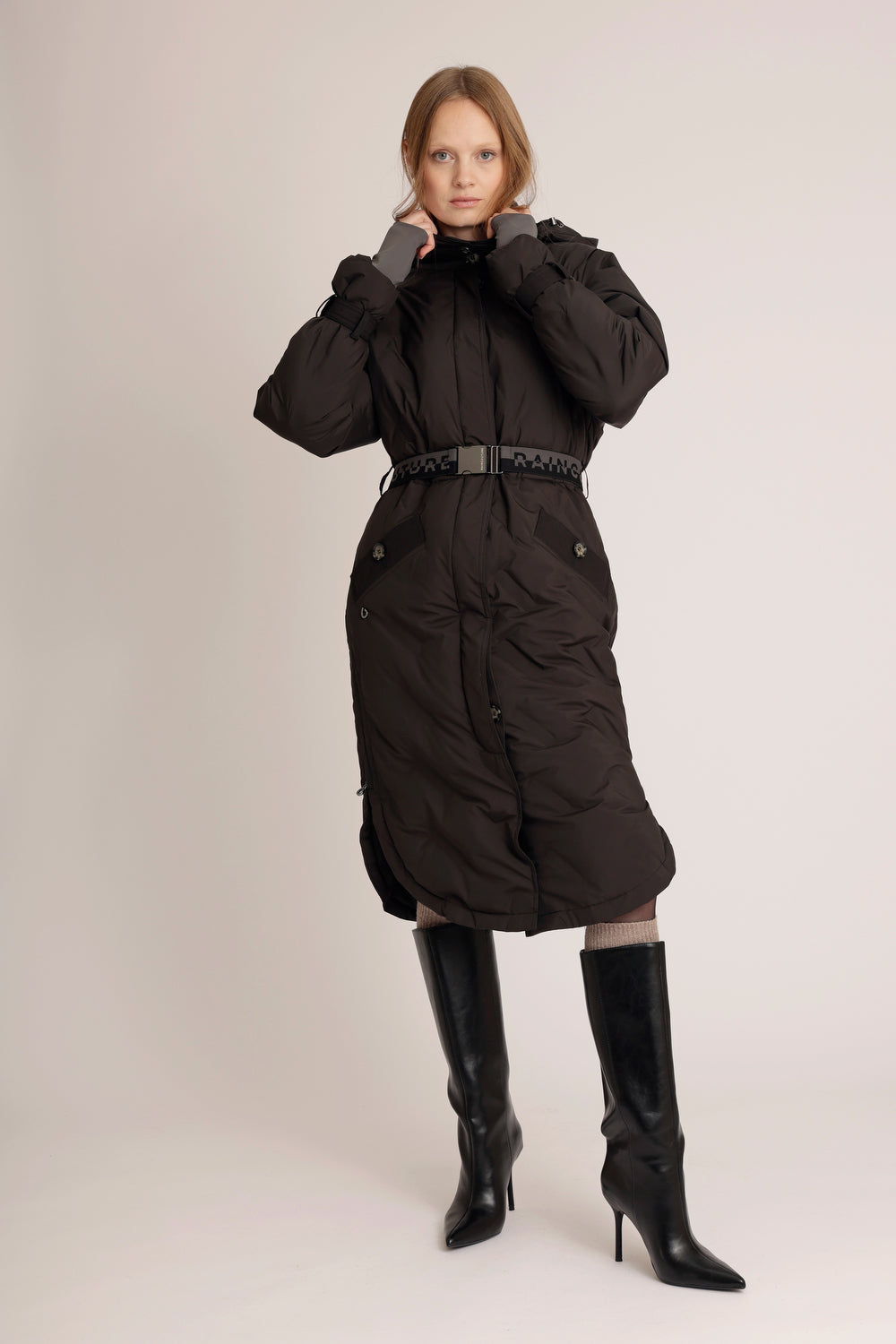 Waterproof Puffer Poncho  | Black