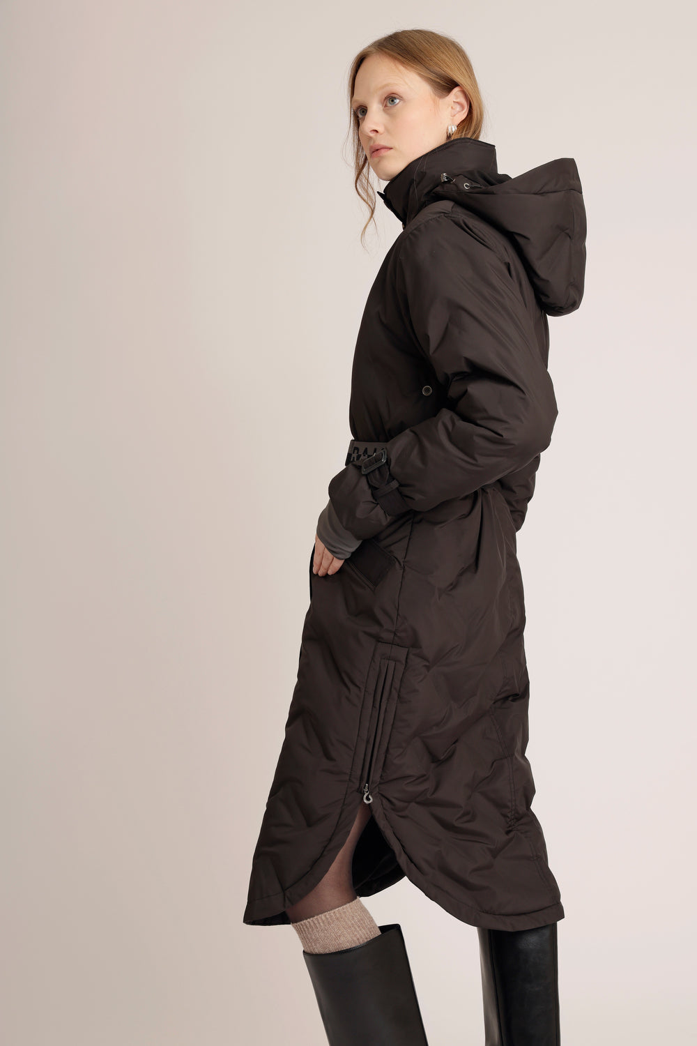 Waterproof Puffer Poncho  | Black