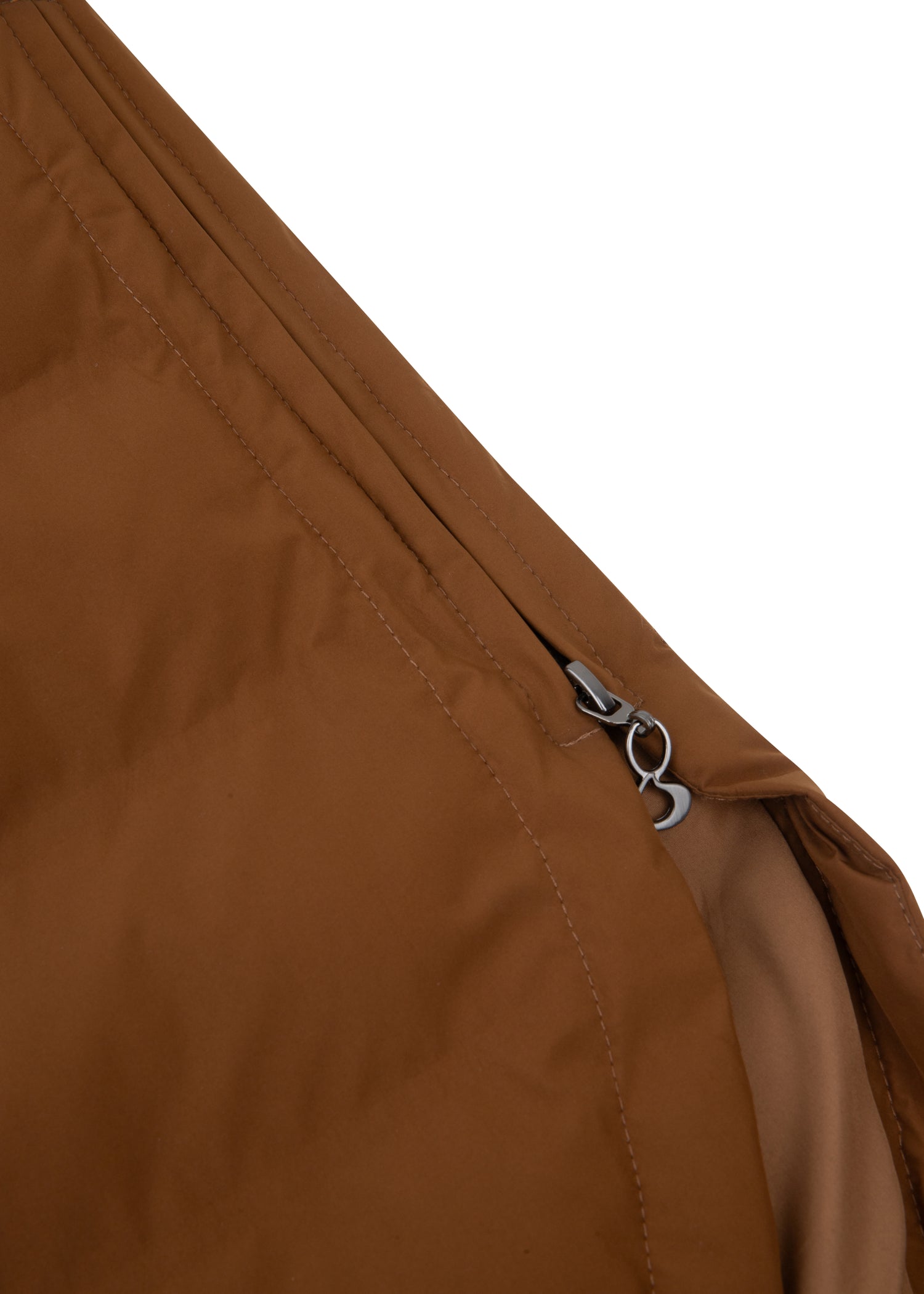 Waterproof Puffer Poncho | Cognac