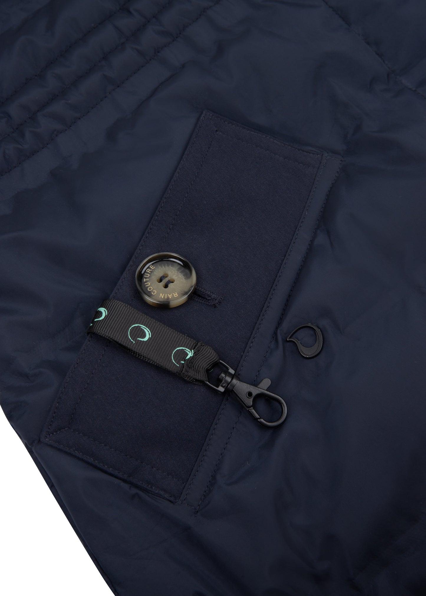 Waterproof Puffer Poncho | Navy