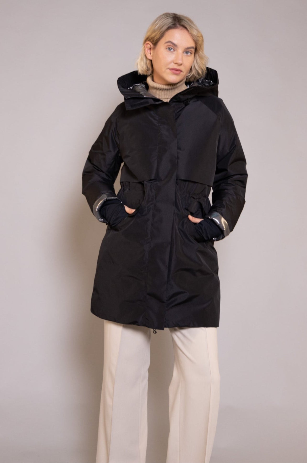 Waterproof Reversible Puffer Jacket | Black