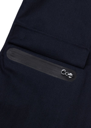 Waterproof Relaxed Fit Short Jacket | Navy Herringbone