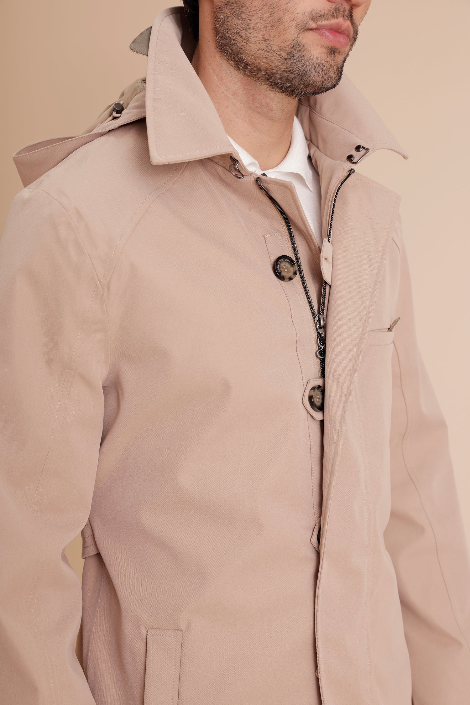 Waterproof Straight Fit Trenchcoat  | Beige