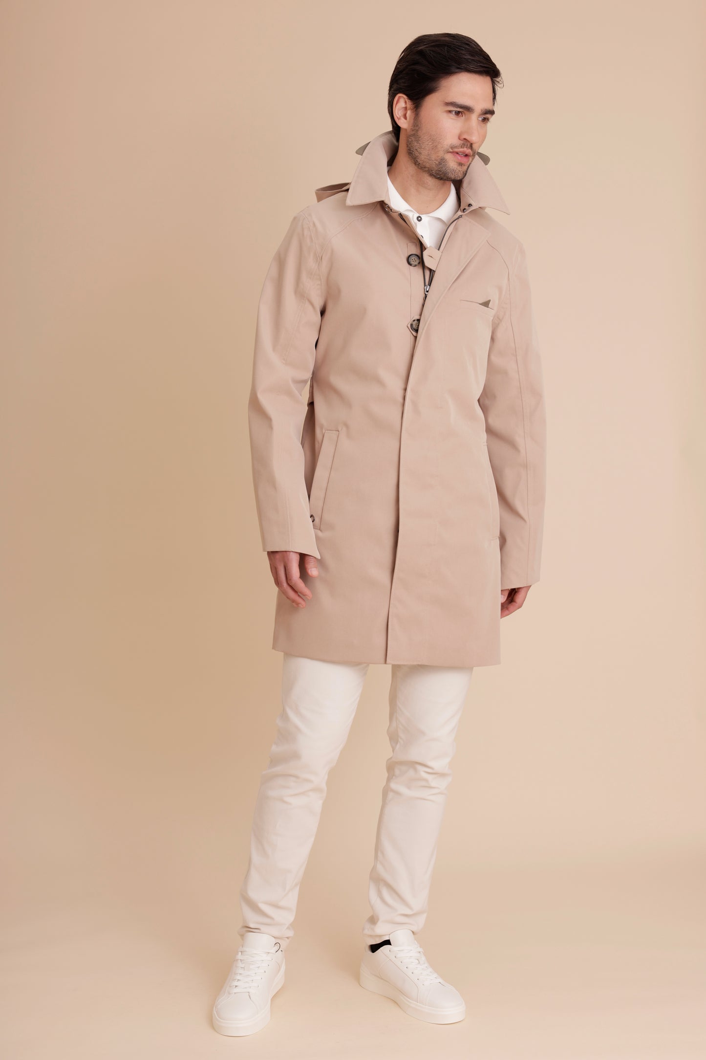 Waterproof Straight Fit Trenchcoat  | Beige