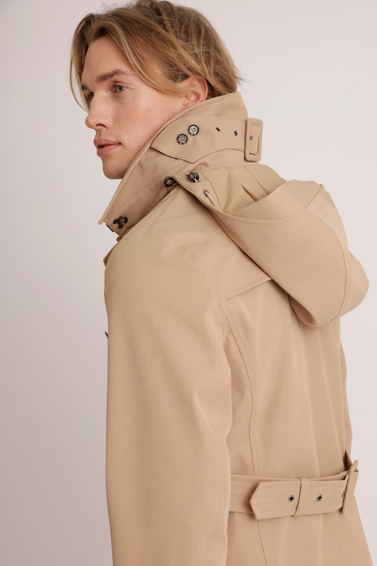 Waterdichte Straight Fit Trenchcoat | Kameelbeige