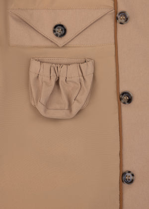 Waterdichte Straight Fit Trenchcoat | Kameelbeige