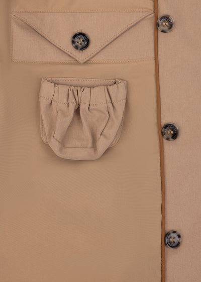 Waterdichte Straight Fit Trenchcoat | Kameelbeige