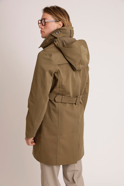 Waterproof Straight Fit Trenchcoat  | Green 2.0