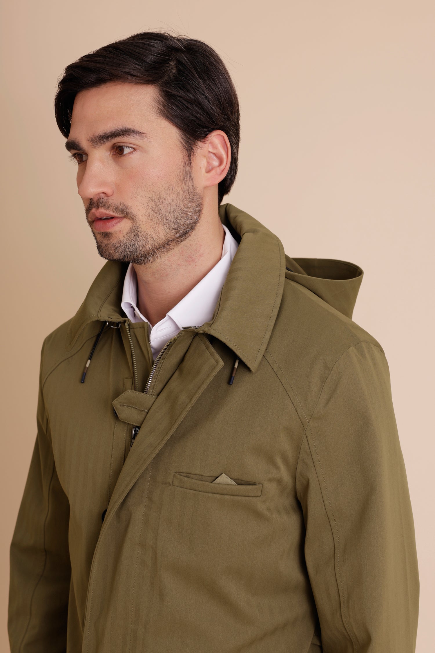 Waterproof Straight Fit Trenchcoat  | Green