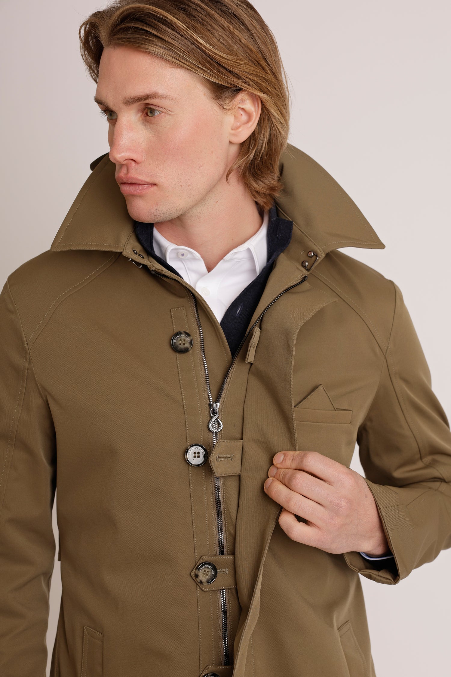Waterproof Straight Fit Trenchcoat  | Green 2.0