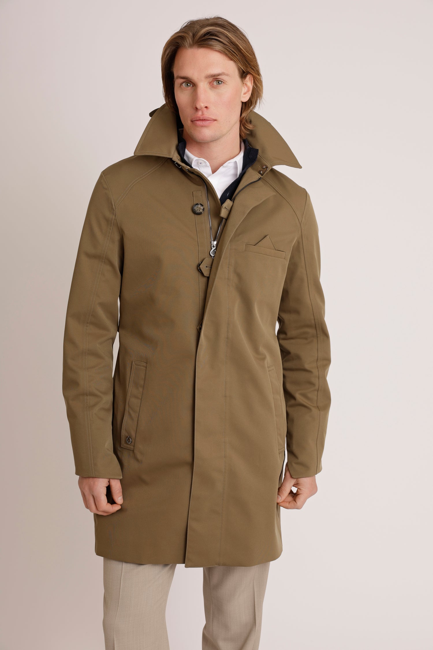 Waterproof Straight Fit Trenchcoat  | Green 2.0