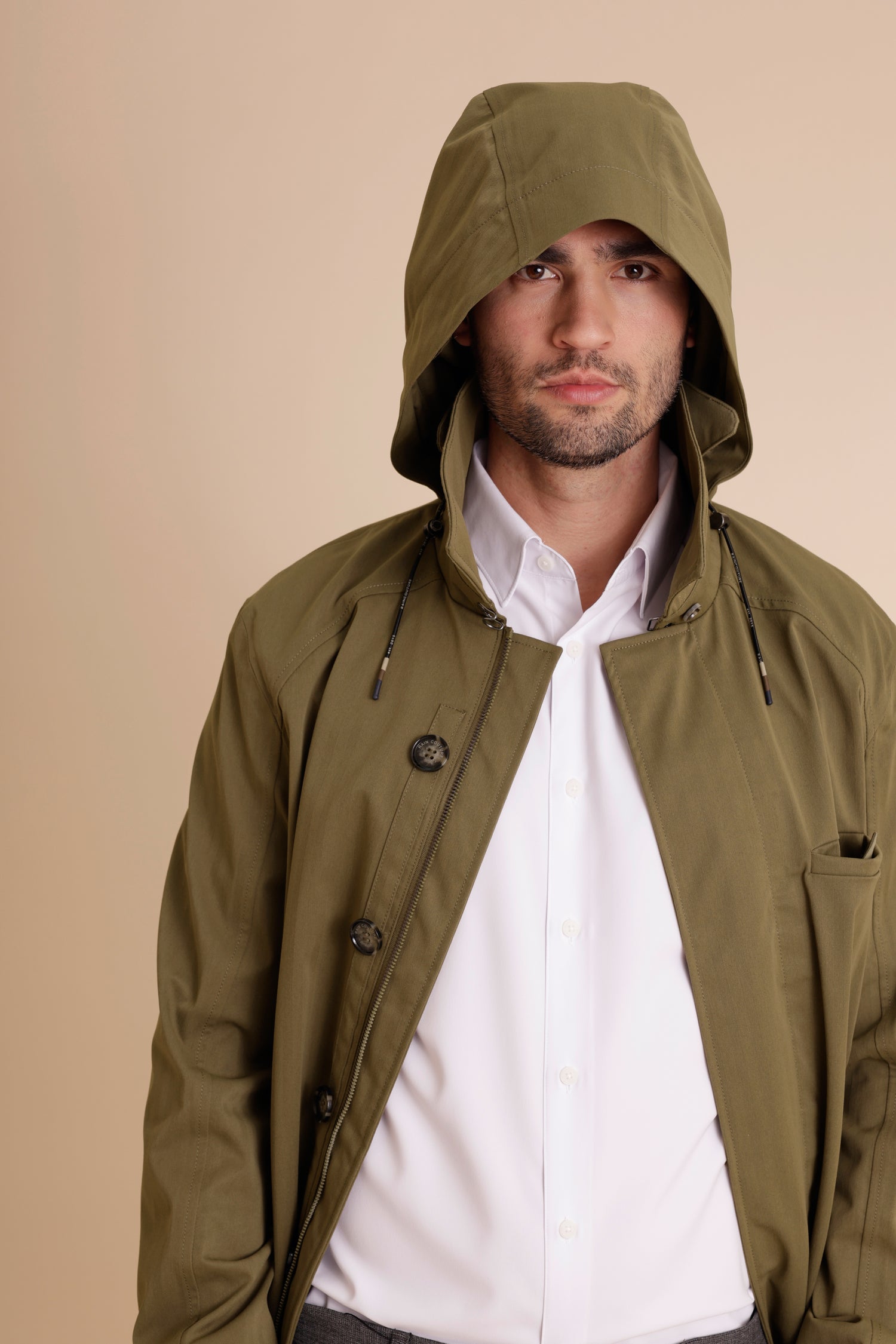 Waterproof Straight Fit Trenchcoat  | Green