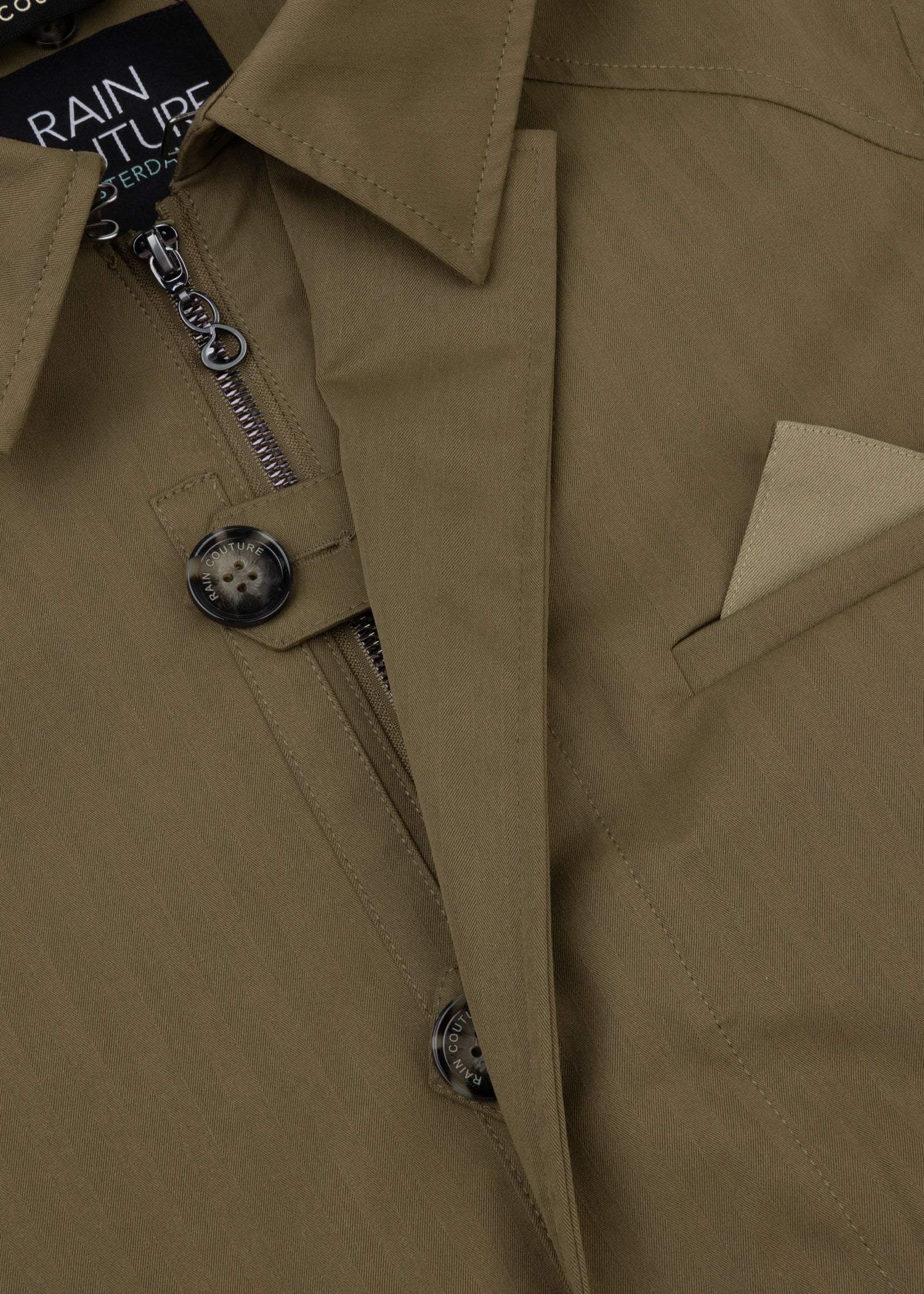 Waterproof Straight Fit Trenchcoat  | Green