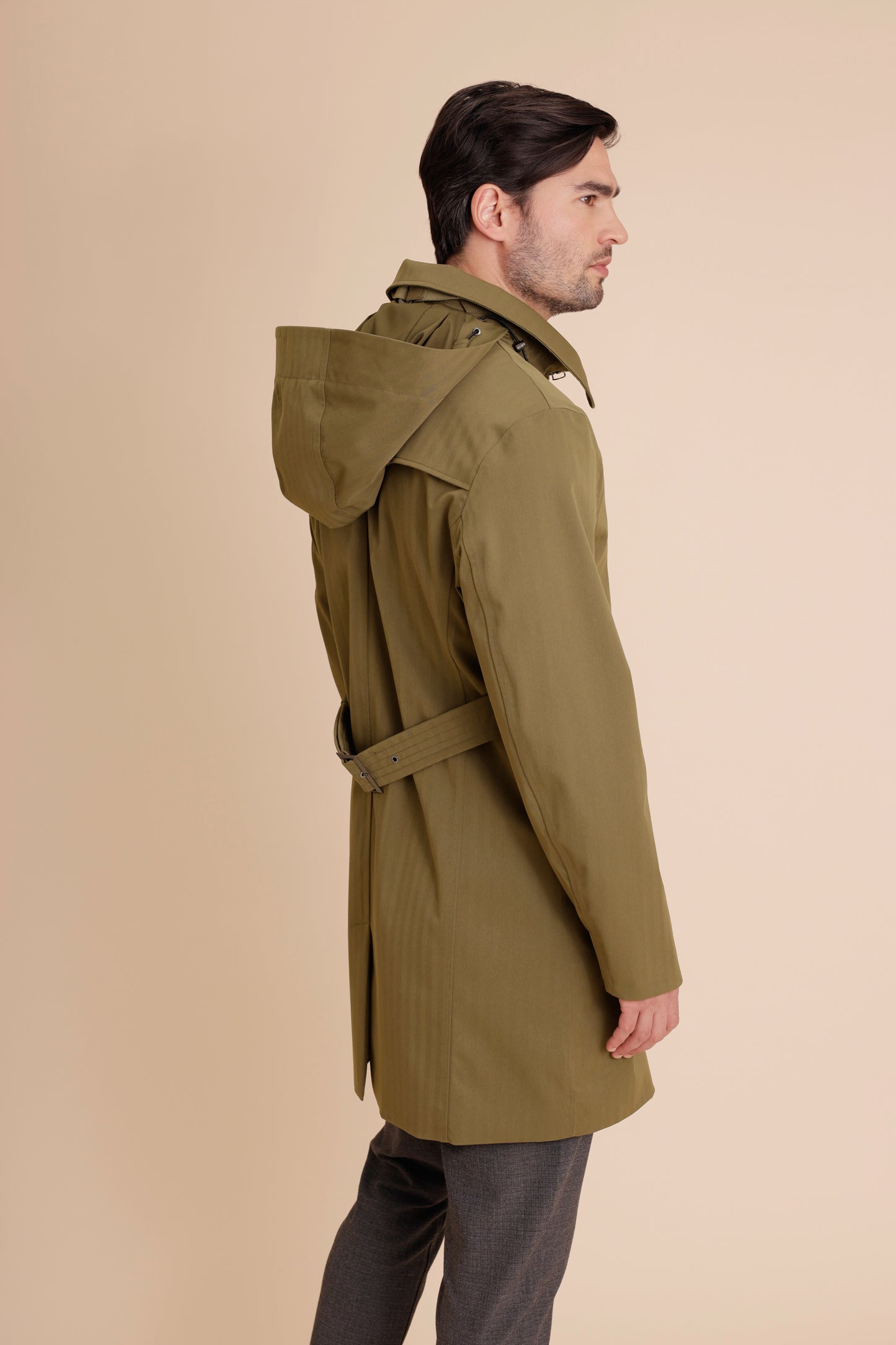 Waterproof Straight Fit Trenchcoat  | Green