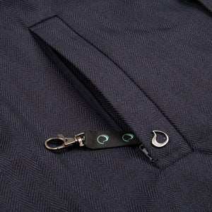 Waterdichte Straight Fit Trenchcoat | Navy Visgraat