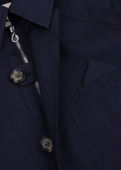 Waterproof Straight Fit Trenchcoat  | Navy Melange