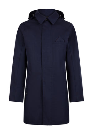 Waterproof Straight Fit Trenchcoat  | Navy Melange