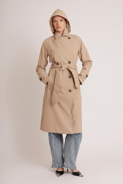 Waterproof Straight-Fit Trenchcoat 2.0 | Beige Lightweight