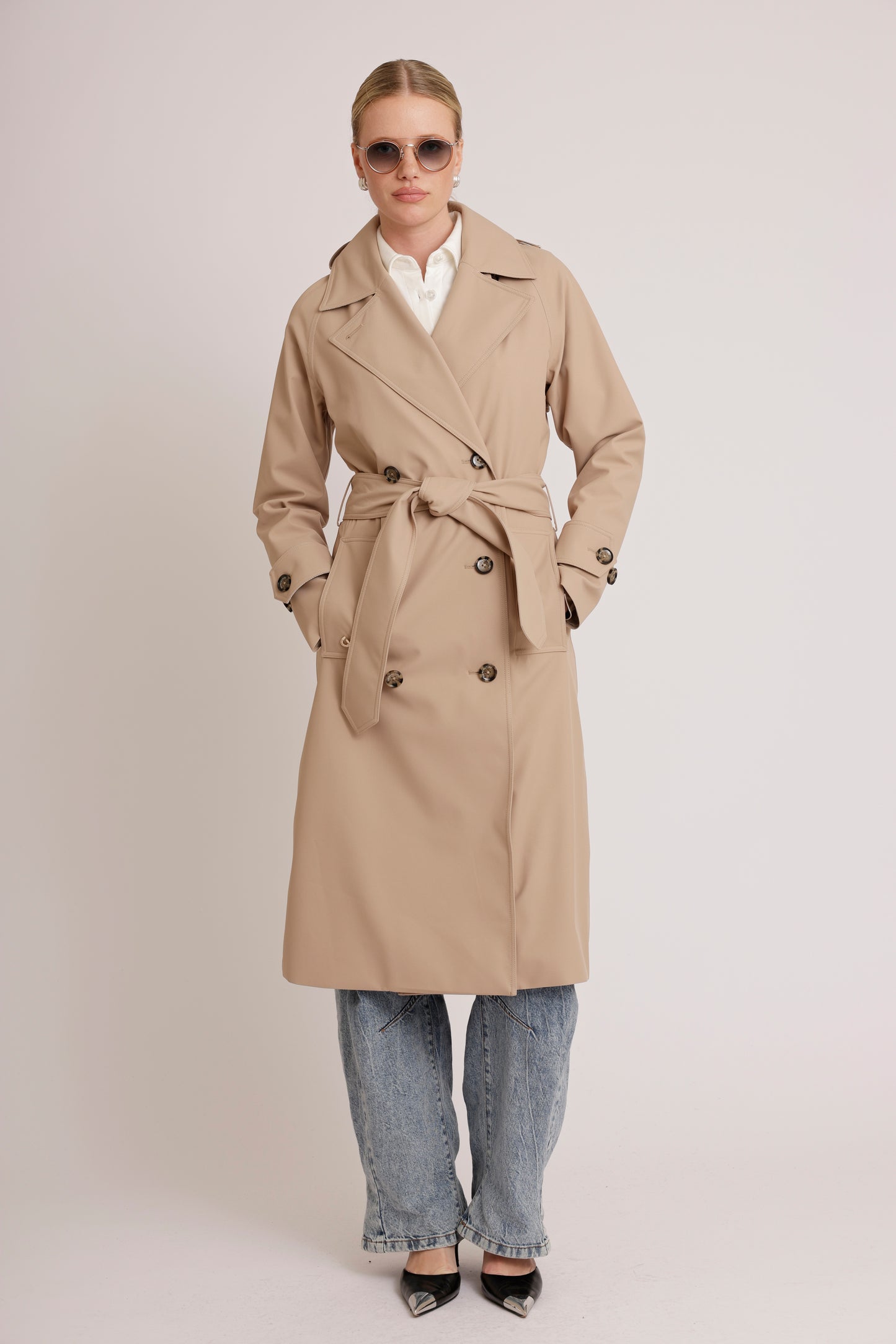 Waterproof Straight-Fit Trenchcoat 2.0 | Beige Lightweight