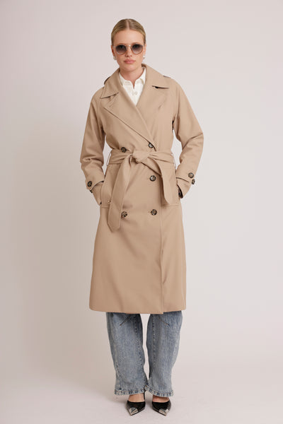 Waterproof Straight-Fit Trenchcoat 2.0 | Beige Lightweight