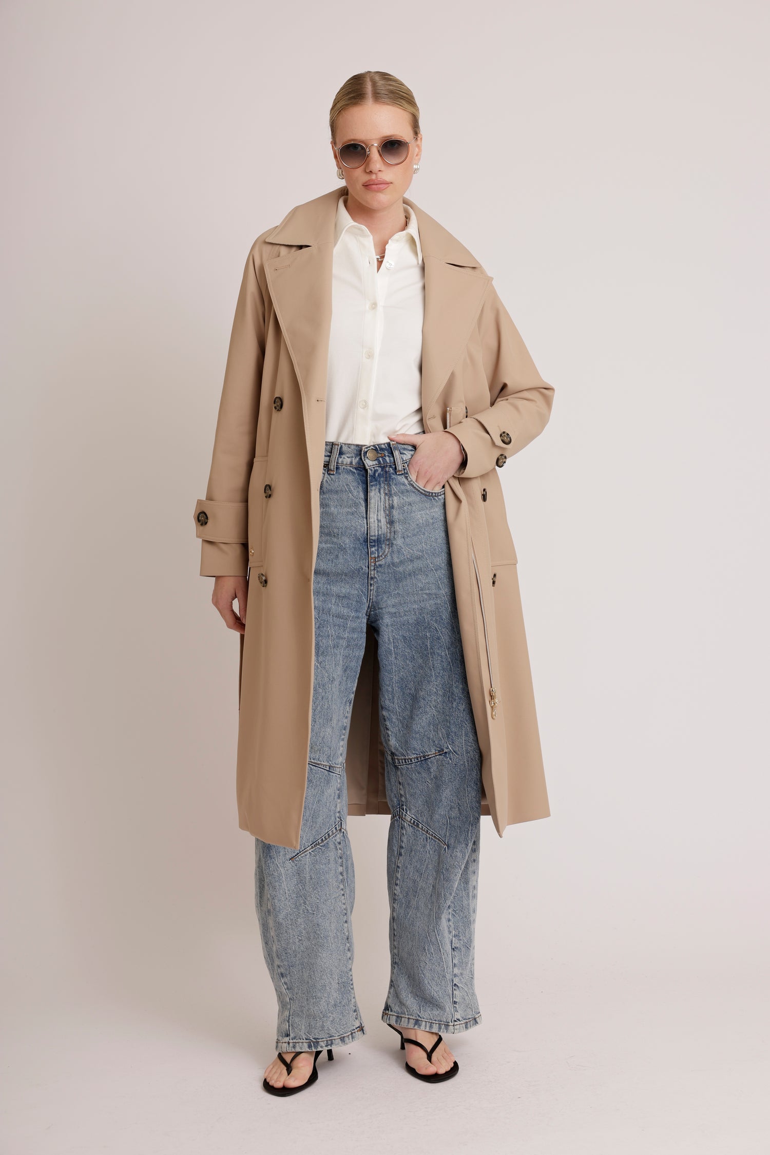 Waterproof Straight-Fit Trenchcoat 2.0 | Beige Lightweight