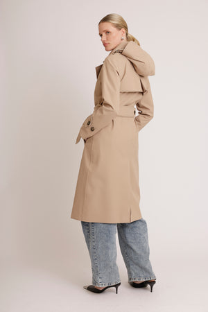 Waterproof Straight-Fit Trenchcoat 2.0 | Beige Lightweight