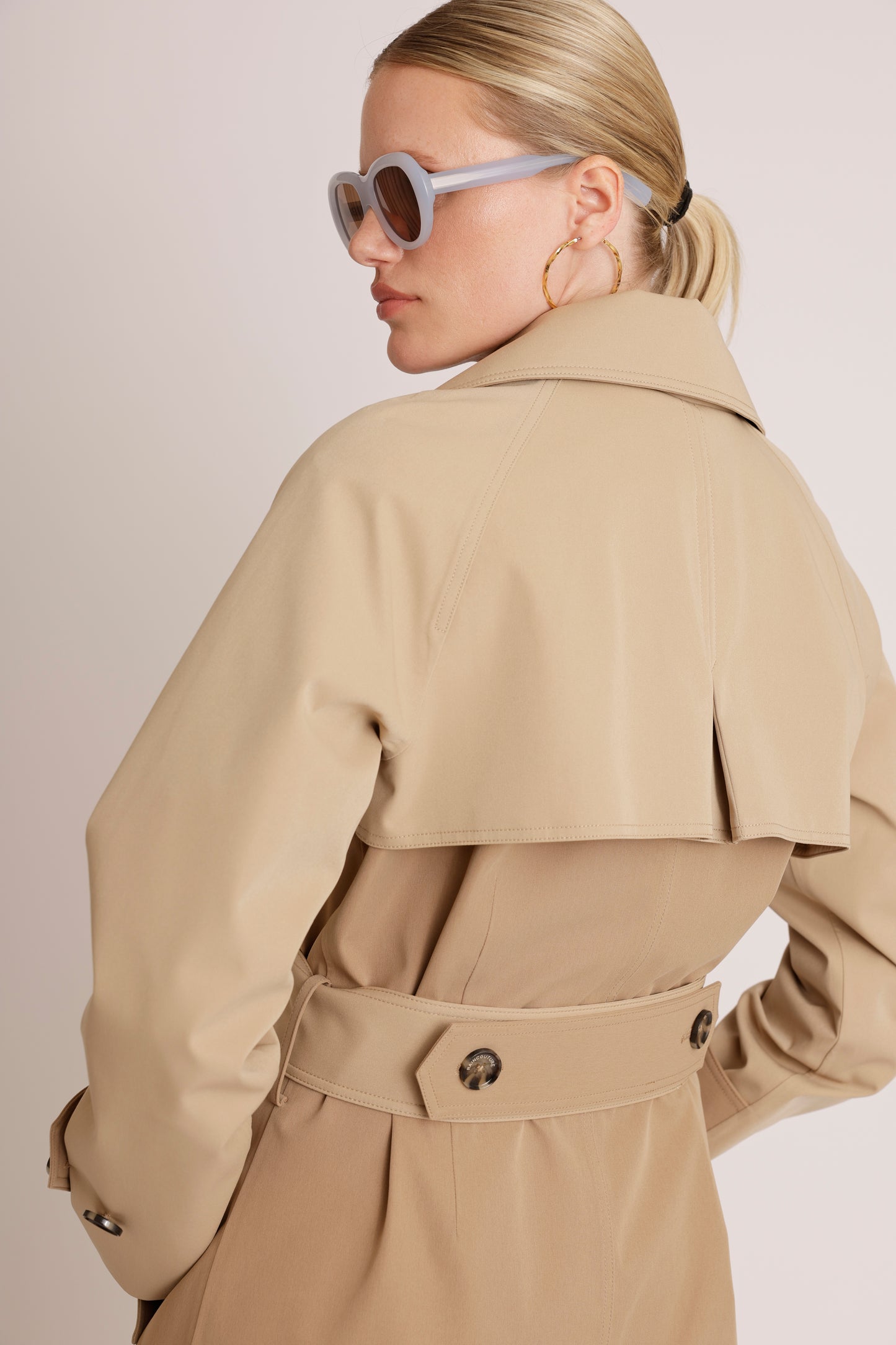 Waterproof Straight Trench 2.0 | Beige Two Tone