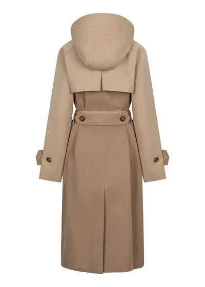 Waterproof Straight Trench 2.0 | Beige Two Tone