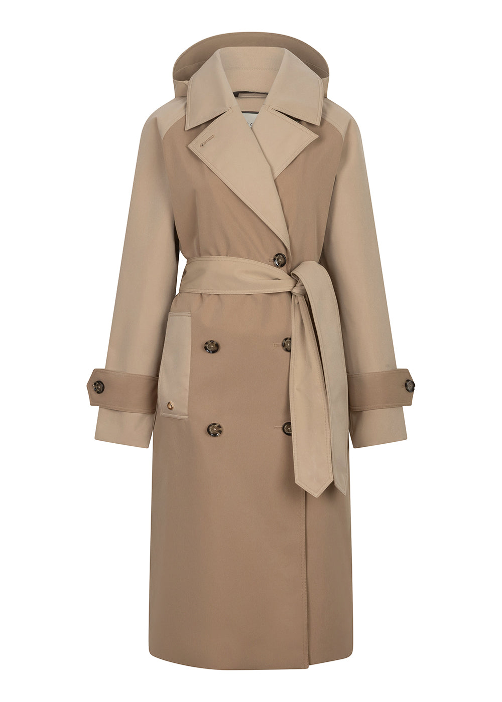 Waterproof Straight Trench 2.0 | Beige Two Tone