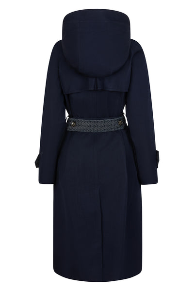 Waterproof Straight-Fit Trenchcoat | Navy Melange