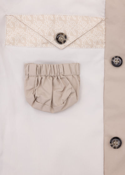 Waterproof Tailored-Fit Puffer Jacket  |  Beige