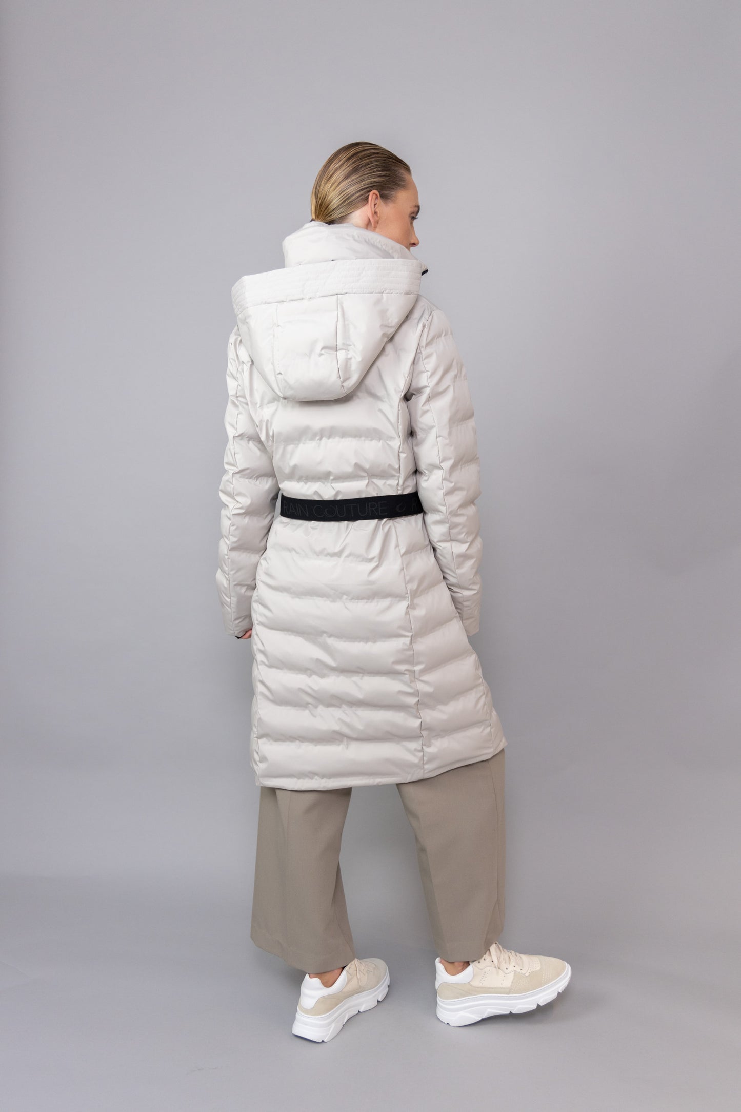 Waterproof Tailored-Fit Puffer Jacket  |  Chalk