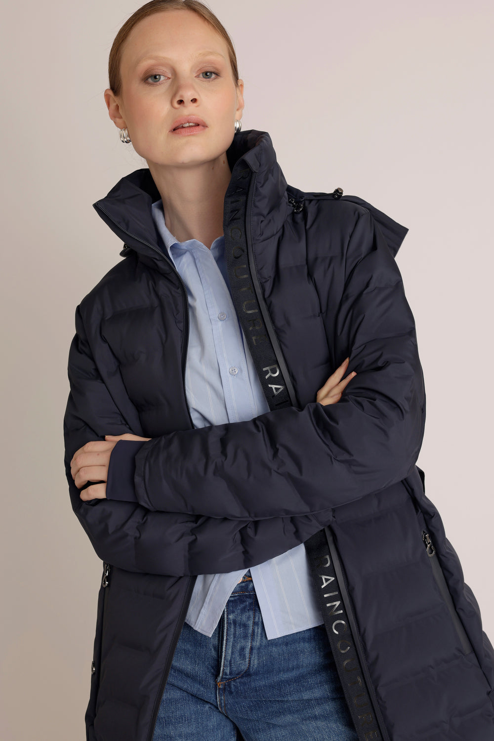 Waterproof Tailored-Fit Puffer Jacket  | New Navy