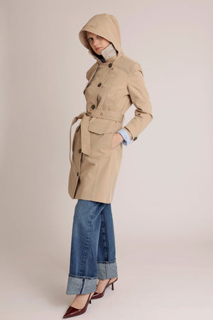 Waterproof Tailored To Fit Trenchcoat  | Beige